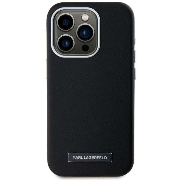 Karl Lagerfeld FW Metal Plate MagSafe Apple iPhone 15 Pro black