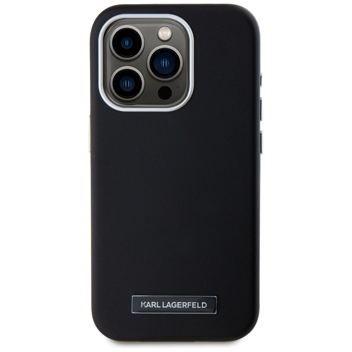 Karl Lagerfeld FW Metal Plate MagSafe Apple iPhone 15 Pro Max black