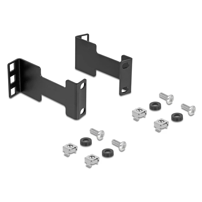 Αντάπτορας Επέκτασης Βάθους Delock για Rack 67272, Έως 10cm, 1U, Μαύρο