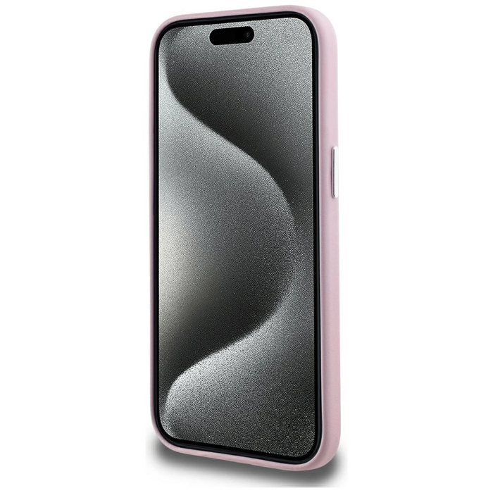 Karl Lagerfeld FW Metal Plate MagSafe Apple iPhone 15 pink