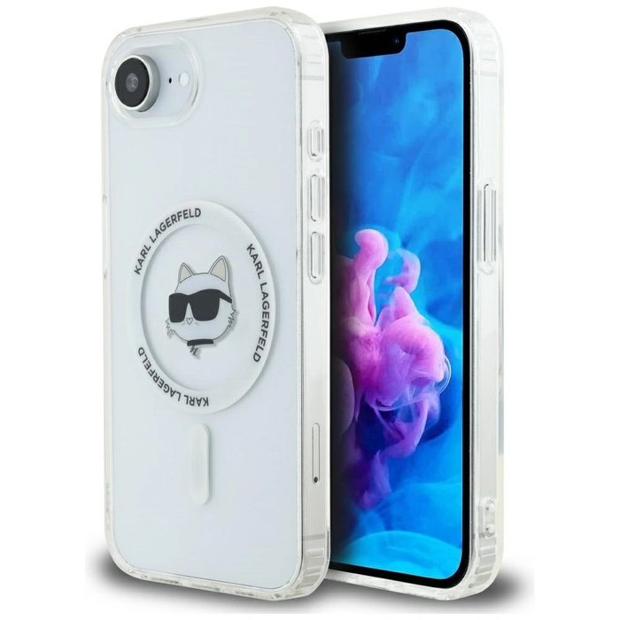 Karl Lagerfeld IML Metal Choupette Head MagSafe Apple iPhone 17e / 16e white