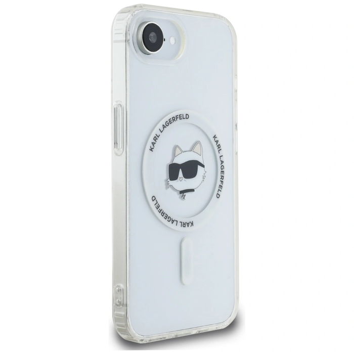 Karl Lagerfeld IML Metal Choupette Head MagSafe Apple iPhone 17e / 16e white