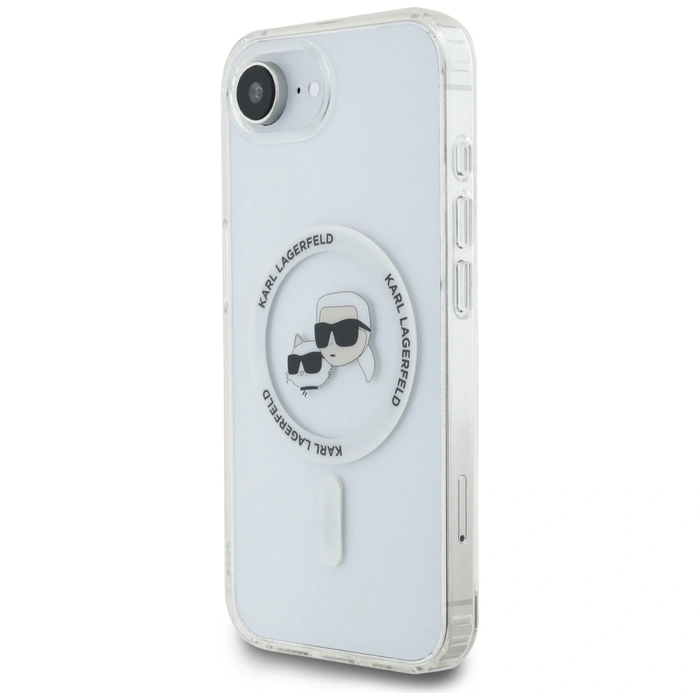 Karl Lagerfeld IML Metal Karl & Choupette Heads MagSafe Apple iPhone 17e / 16e white
