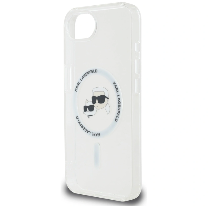 Karl Lagerfeld IML Metal Karl & Choupette Heads MagSafe Apple iPhone 17e / 16e white