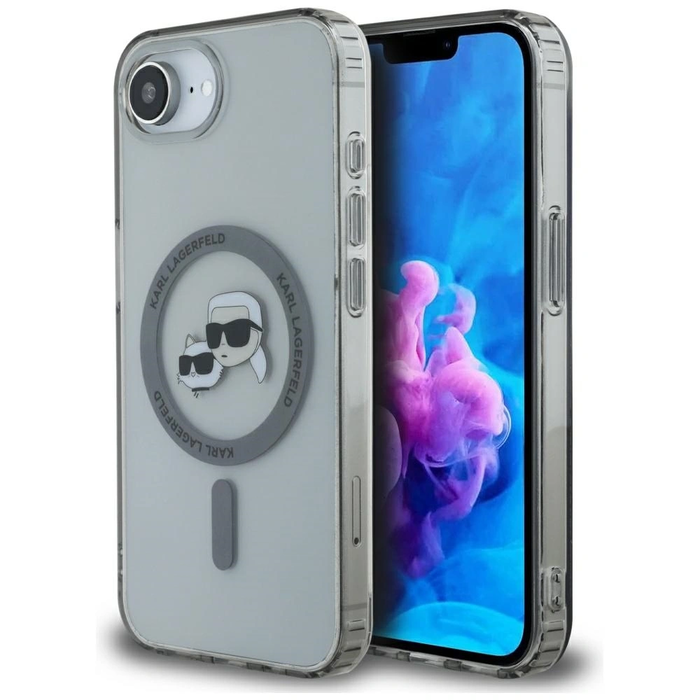 Karl Lagerfeld IML Metal Karl & Choupette Heads MagSafe Apple iPhone 17e / 16e black