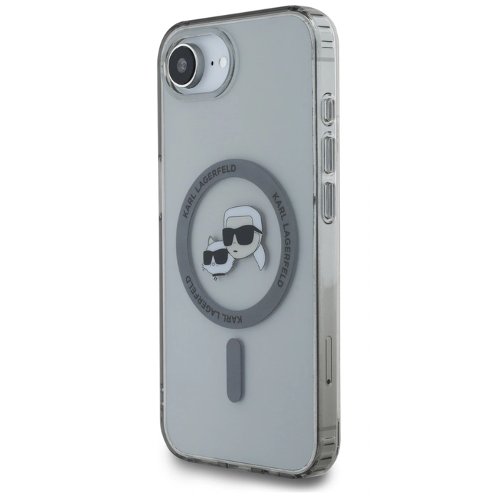 Karl Lagerfeld IML Metal Karl & Choupette Heads MagSafe Apple iPhone 17e / 16e black