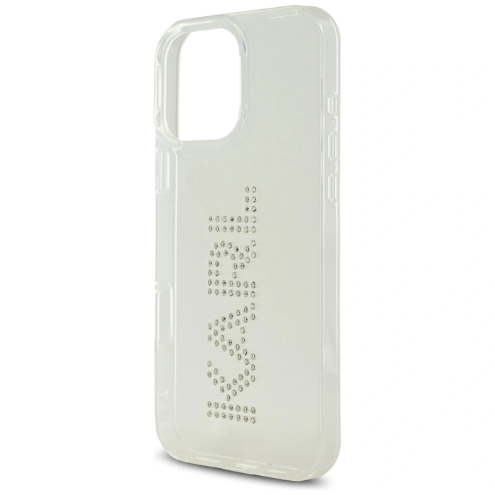Karl Lagerfeld IML Rhinestones Logo Apple iPhone 16 Pro clear