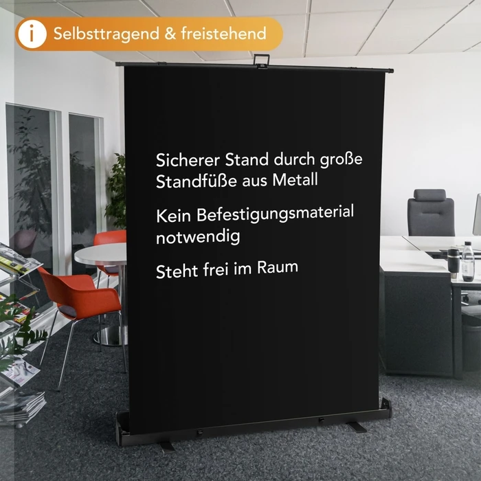 Walimex Roll Up Photographic Background 155x200 cm Black (model 23076)