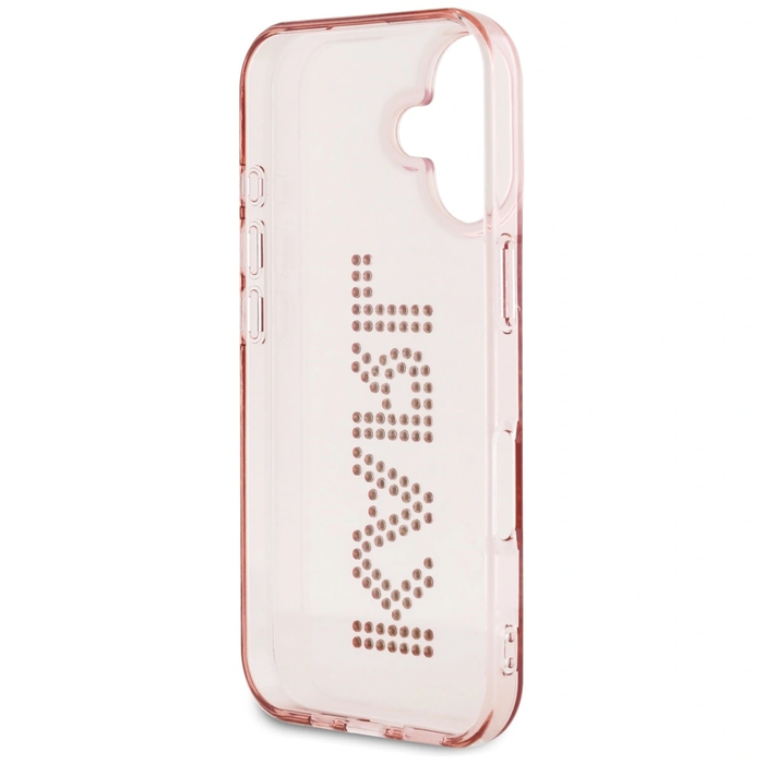 Karl Lagerfeld IML Rhinestones Logo Apple iPhone 16 pink