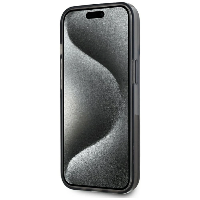 Karl Lagerfeld Liquide Glitter Monogram Gradient Apple iPhone 15 black