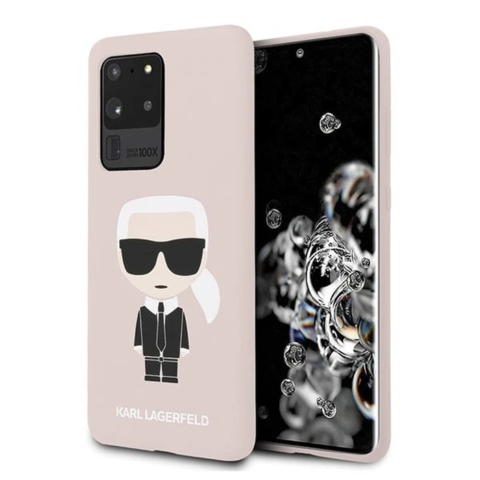 Karl Lagerfeld KLHCS69SLFKPI Samsung Galaxy S20 Ultra hardcase pink Silicone Iconic