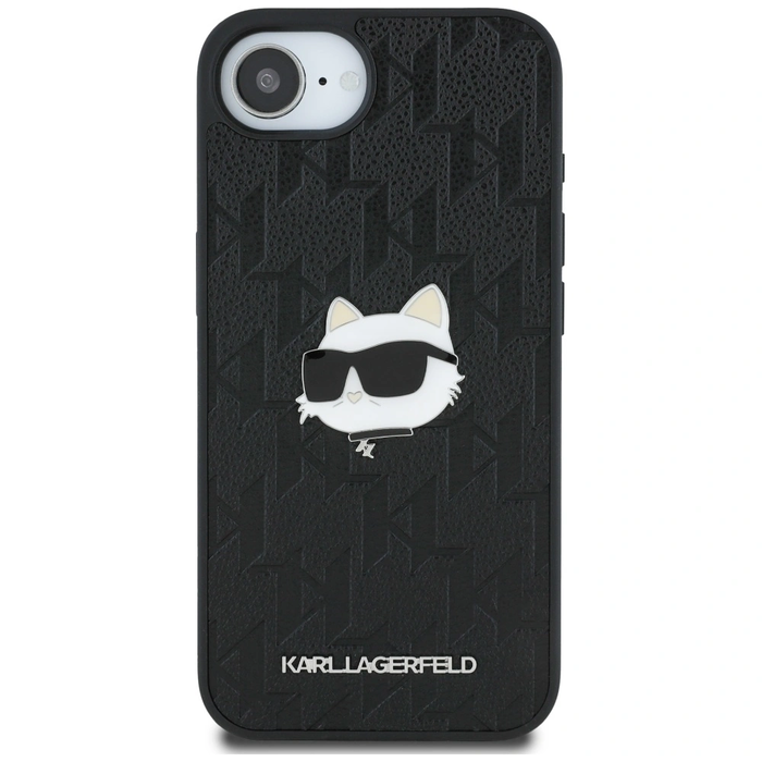 Karl Lagerfeld Monogram Choupette Head Pin Apple iPhone 17e / 16e black