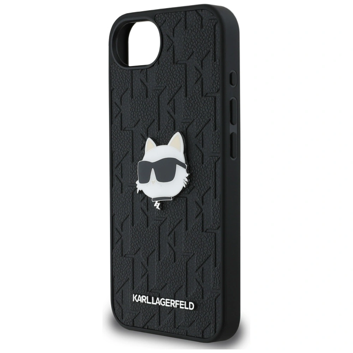 Karl Lagerfeld Monogram Choupette Head Pin Apple iPhone 17e / 16e black