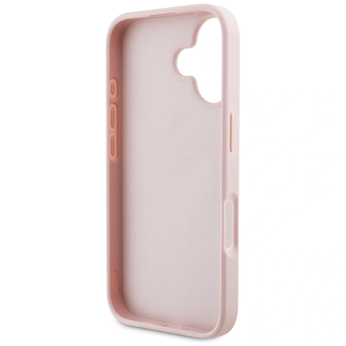 Guess Grained Roses Big 4G logo Apple iPhone 16 pink