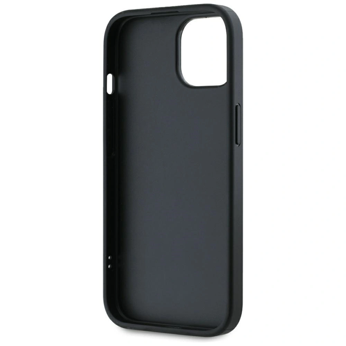 Karl Lagerfeld Saffiano Athleisure Stripes Cord Apple iPhone 15 black-pink