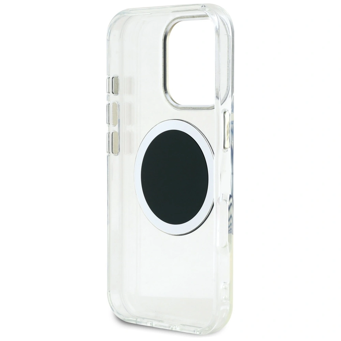Guess IML Metal Colored Circle Classic Logo MagSafe Apple iPhone 16 Pro black