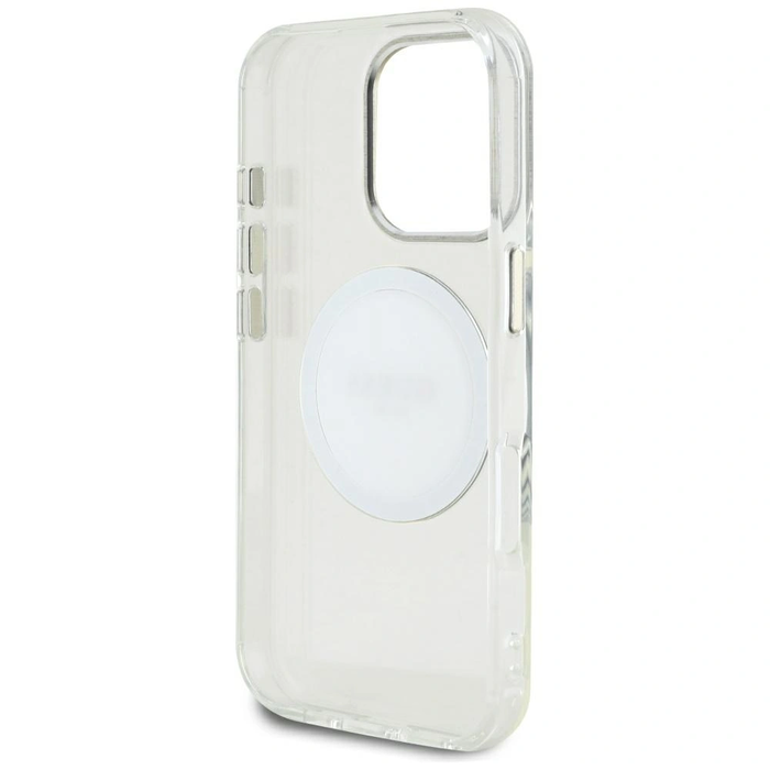 Guess IML Metal Colored Circle Classic Logo MagSafe Apple iPhone 16 Pro Max white