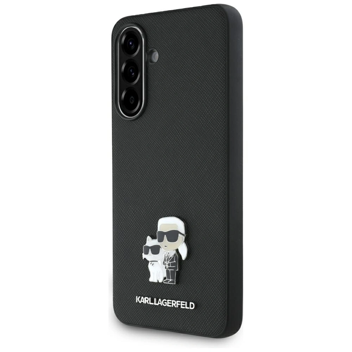 Karl Lagerfeld Saffiano w/ K&C Metal Logo Samsung Galaxy A56 black