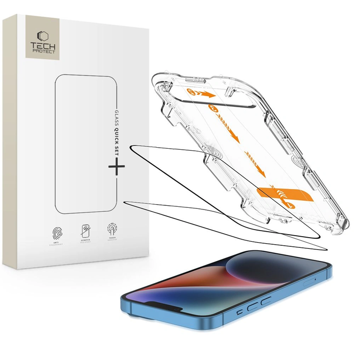 Tech-Protect Quick Set+ Apple iPhone 13 / 13 Pro / 14 / 16e Black [2 PACK]