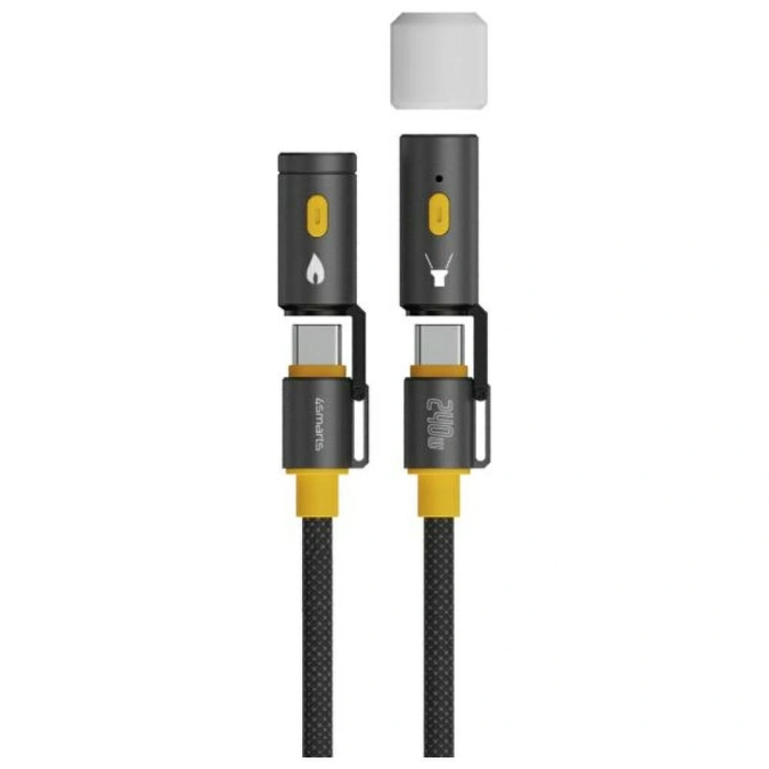 4smarts Explorer 3in1 USB-C / USB-C lighter, flashlight 240W 1.5m black