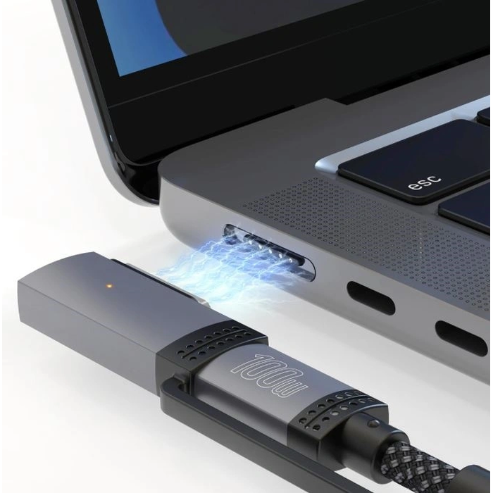 4smarts Explorer ComboCord USB-C / USB-C, MagSafe 100W 2m black