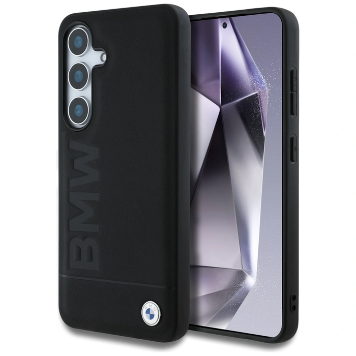 BMW Leather Big Wordmark Samsung Galaxy S25 black