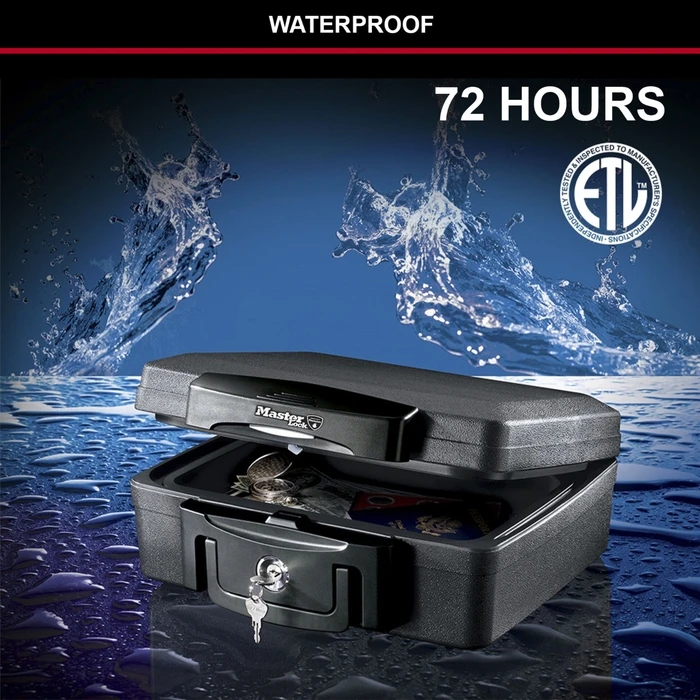 Master Lock Small Security Chest with Key M36.2 x W33 x H15.6 cm, 7.7 kg (Model H0100EURHRO)