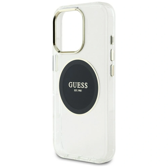 Guess IML Metal Colored Circle Classic Logo MagSafe Apple iPhone 16 Pro Max black