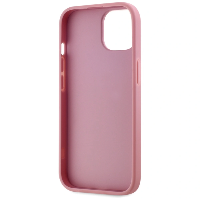 Karl Lagerfeld Wrinkled Metal Signature Apple iPhone 15 pink