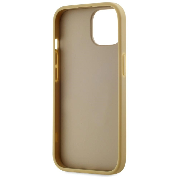 Karl Lagerfeld Wrinkled Metal Signature Apple iPhone 15 gold
