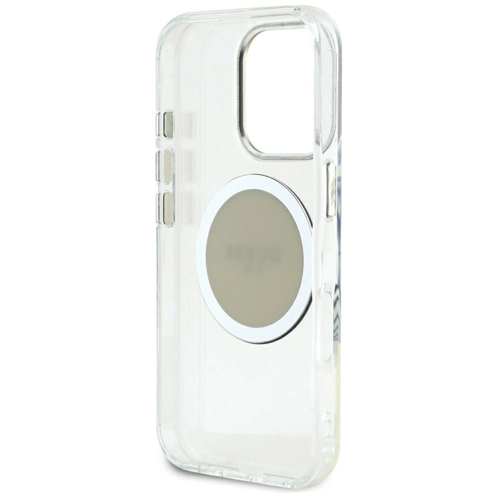 Guess IML Metal Colored Circle Classic Logo MagSafe Apple iPhone 16 Pro Max grey