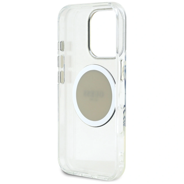 Guess IML Metal Colored Circle Classic Logo MagSafe Apple iPhone 16 Pro grey