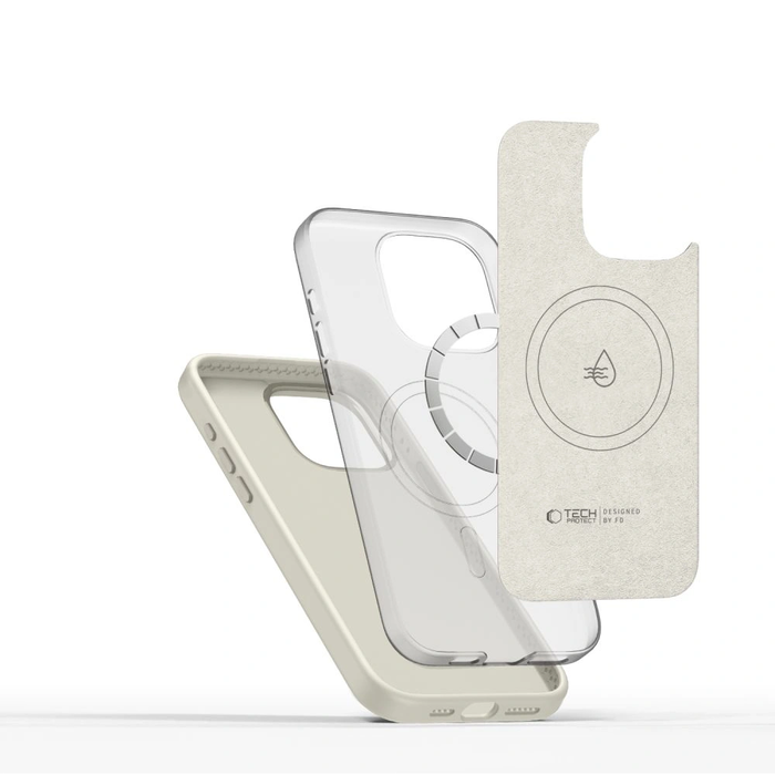 [CR] Case Tech-Protect Silicone Pure MagSafe Apple iPhone 15 Pro Max Cosmic Latte