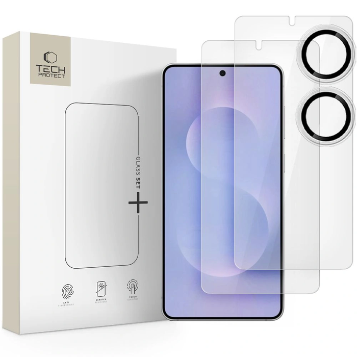 Tech-Protect Glass Set+ Samsung Galaxy S25 Edge Clear [3 PACK]