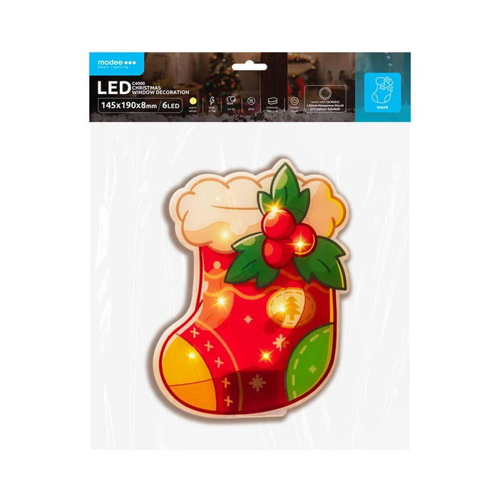 Modee Christmas LED Window Decoration C4000 (6 LED, 145x190x8 mm)