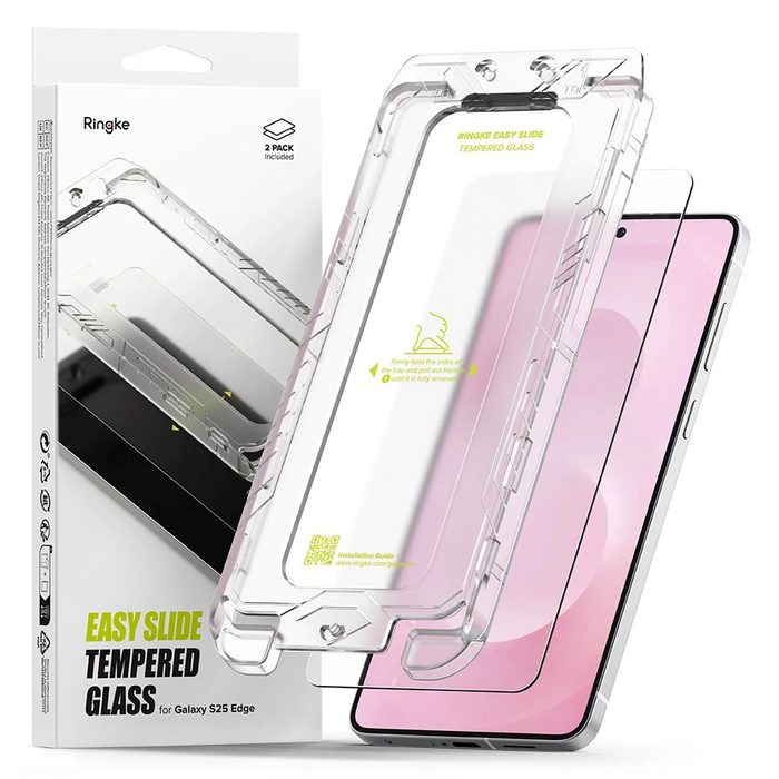 Ringke Easy Slide Samsung Galaxy S25 Edge Clear [2 PACK]
