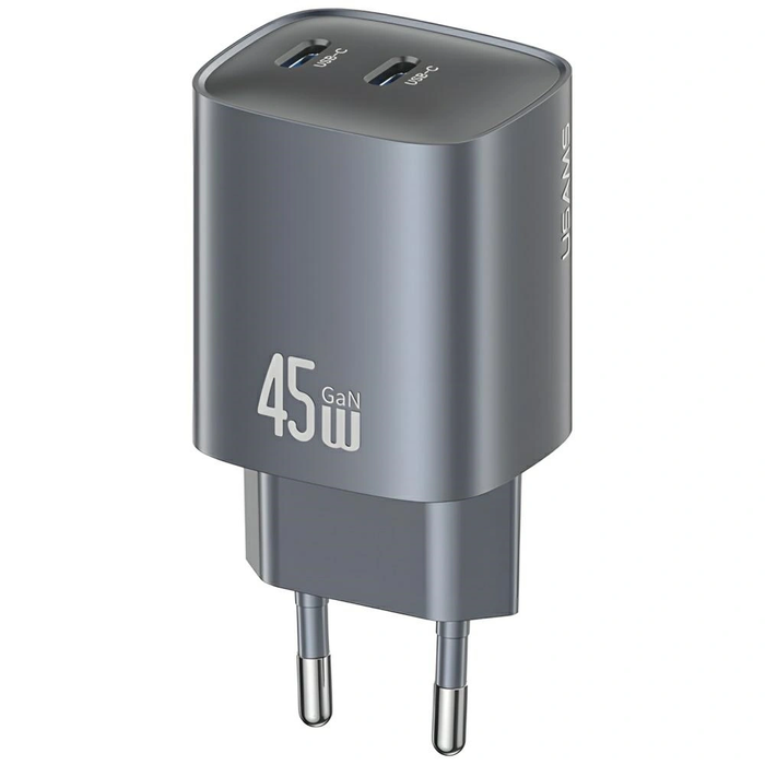 USAMS CC305 T66 45W GaN 2xUSB-C Wall Charger tarnish