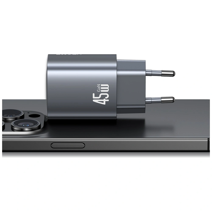 USAMS CC305 T66 45W GaN 2xUSB-C Wall Charger tarnish