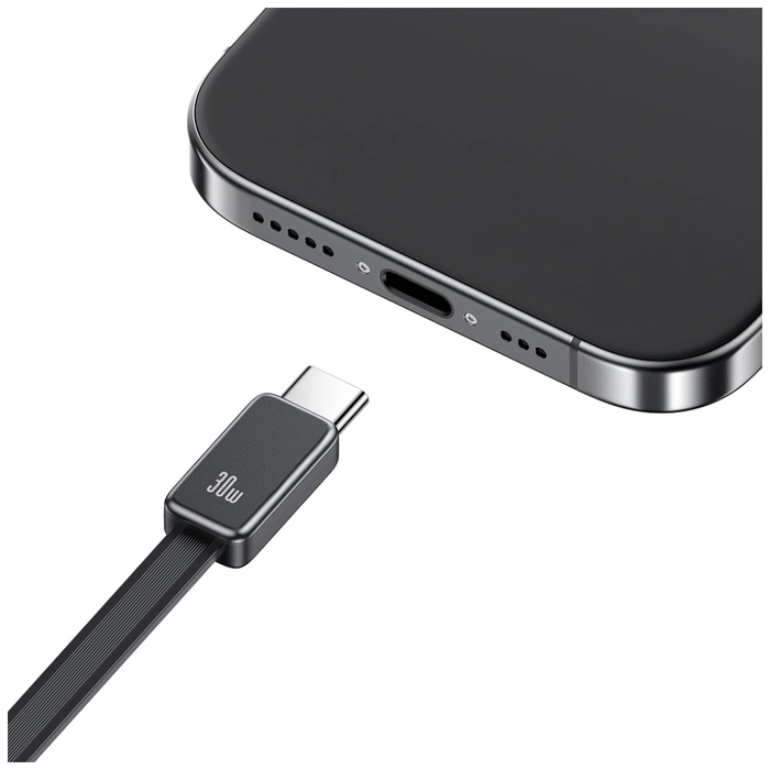 USAMS Xiang Series CC296 30W USB-A, USB-C Wall Charger + USB-C Cable white