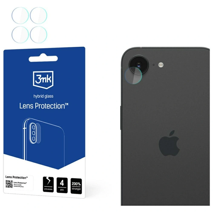 3MK Lens Protection Apple iPhone 17e / 16e [4 PACK]