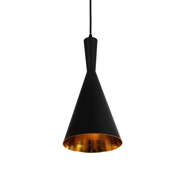 Astra Cone - Κρεμαστό Μονόφωτο E27 Μαύρο (Μ19 x Π19 x Υ38cm) - VenCore