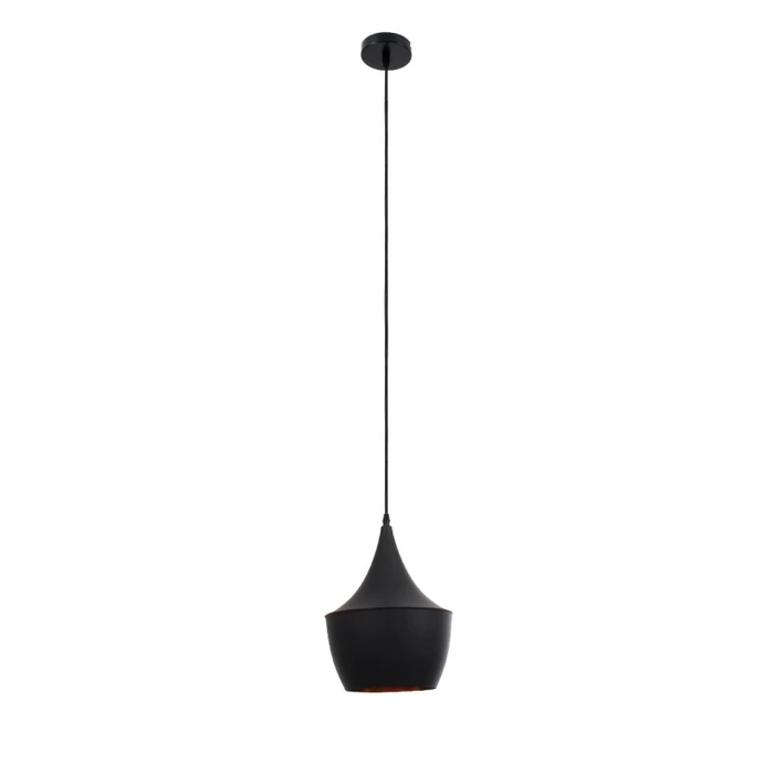 Zeno Black Drop - Κρεμαστό Μονόφωτο Φωτιστικό E27 Μαύρο (VenCore)