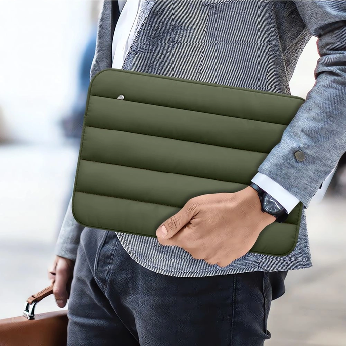 Tech-Protect Fluffy Laptop 13-14 Army Green