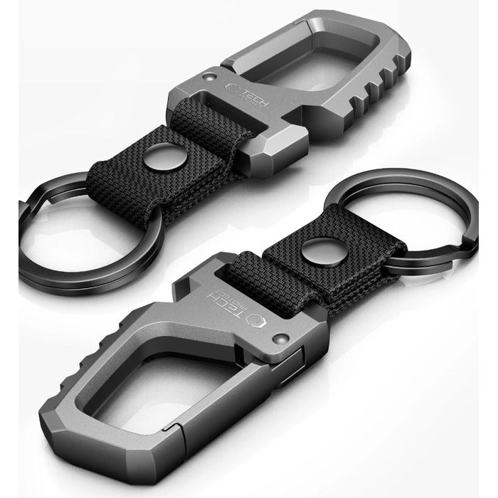 Tech-Protect Slidelock Carabiner Keychain Gunmetal