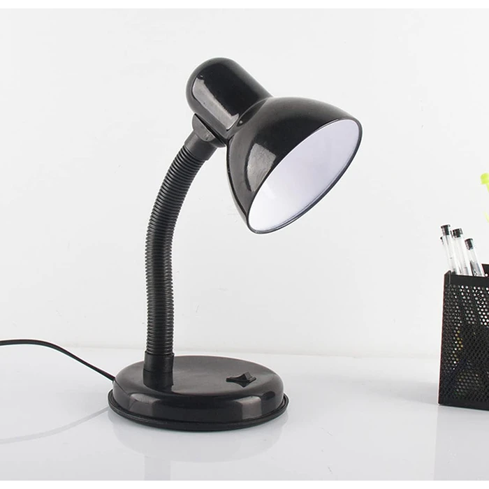 Flexi Desk Black - Επιτραπέζιο Φωτιστικό Μονόφωτο E27 Μαύρο (12 x 12 x 32 cm) VenCore