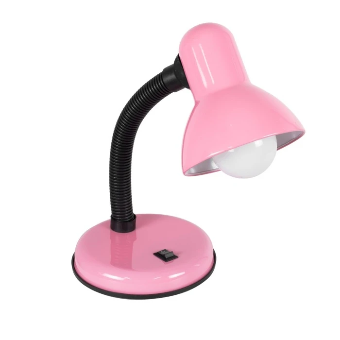 Flexi Desk Pink - Table Desk Lamp Single-Light E27 Pink Metal Bell Shade (Ø12 x W12 x H32 cm) - VenCore