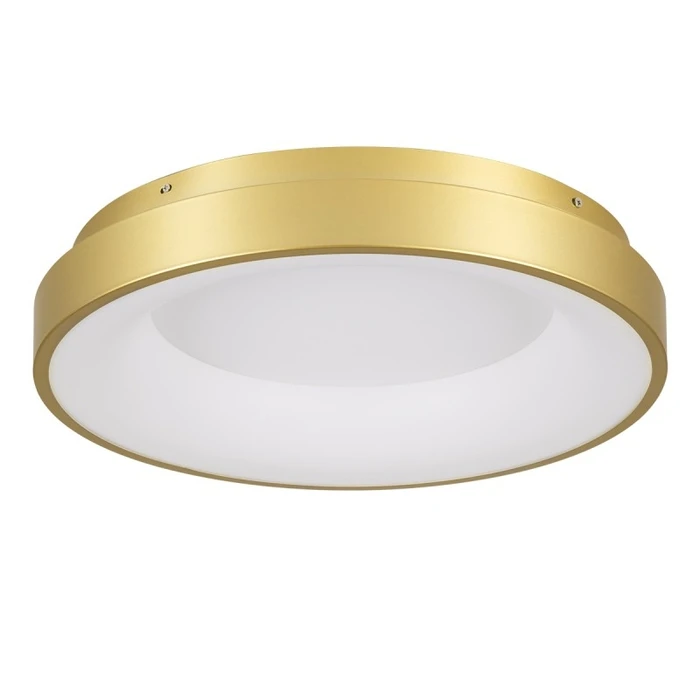 Gold Aura - Πλαφονιέρα Μονόφωτο LED 75W Χρυσό Minimal (45x45x8.5cm) VenCore