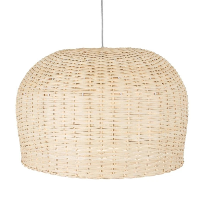 Summer Breeze - Κρεμαστό Μονόφωτο E27 Boho Rattan Φυσικό Καμπάνα