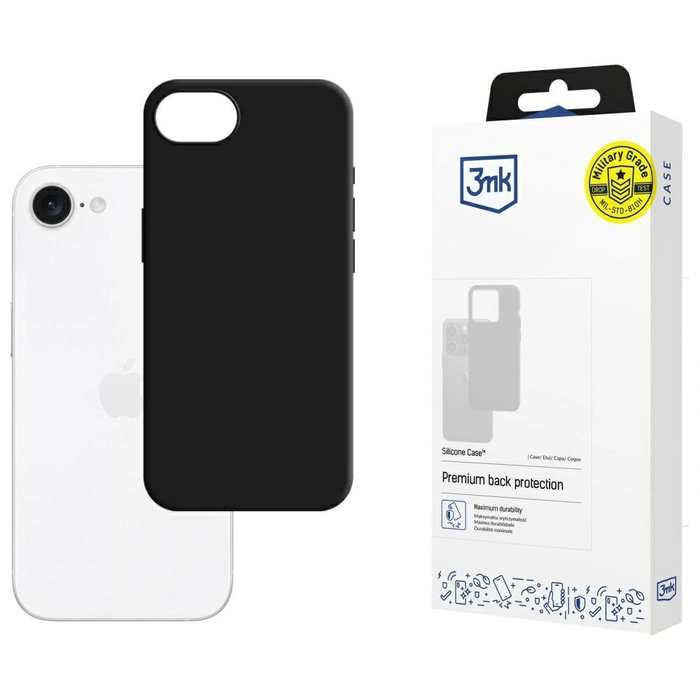 3MK Silicone Case Apple iPhone 17e / 16e black
