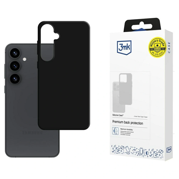 3MK Silicone Case Samsung Galaxy S25+ Plus black